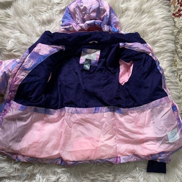 Champion Girls Pink & Purple Full Zip Puffer Jacket (Size: Kids L 10-12) - Picture 11 of 15